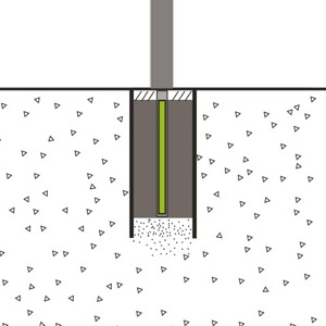 Montaggio con fondazione a tubo